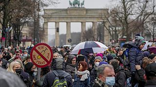 Protest gegen die Impfpflicht in Berlin