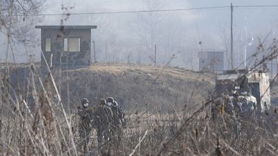 South Korean army soldiers are seen in Paju, near the border with North Korea, South Korea, 27 January 2022 South Korean army soldiers are seen in Paju, near the border with North Korea, South Korea, 27 January 2022