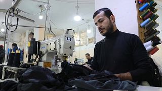Abd Al Raouf Abu Asi, a sewing worker in Gaza.