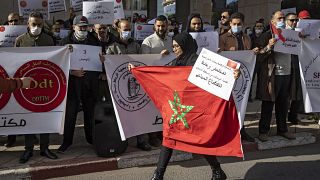 Morocco tourism workers protest against border closure