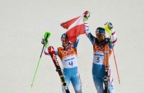 Mario Matt (rechts im Bild): Der Olympiasieger von 2014 entstammt ebenfalls dem Ski-Club Arlberg.