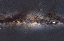 A view of the Milky Way taken by scientists in Western Austrlia. The star icon shows the position of the mysterious object.