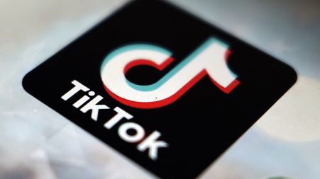 The TikTok app logo appears in Tokyo on Sept. 28, 2020.