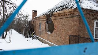 Shevchenko’s house after a mortar attack in July.