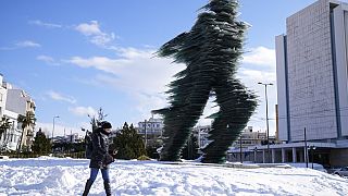 Φωτογραφία από την πρόσφατη χιονοθύελλα στο κέντρο της Αθήνας
