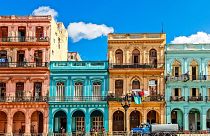 Colourful houses in Havana, Cuba