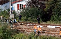 اجساد قربانیان حادثه قطار در سیبور در جنوب غربی فرانسه