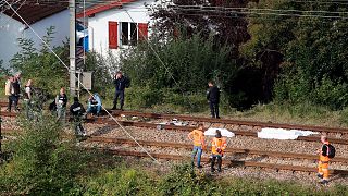 اجساد قربانیان حادثه قطار در سیبور در جنوب غربی فرانسه