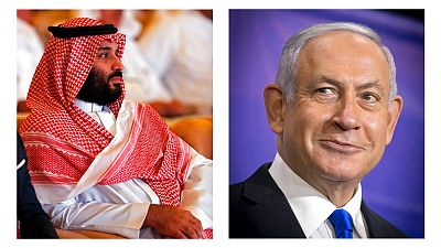 رئيس الحكومة الإسرائيلية السابق بنيامين نتيناهو وولي العهد السعودي الأمير محمد بن سلمان