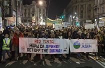 Anti Rio Tinto Proteste in Belgrad am 24.11.21
