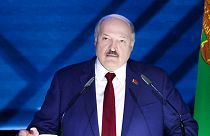 Lukashenko durante o discurso do estado da nação em Minsk