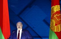 Der belarussische Präsident Alexander Lukaschenko bei einer Rede zur Lage der Nation in Minsk, am Freitag, 28. Januar 2022.