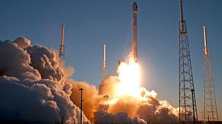 A picture from the launch of the SpaceX Falcon 9 rocket in Florida in 2015.