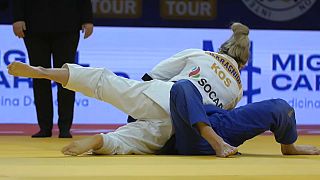 Olympic Champion Distria Krasniqi in action