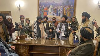 Taliban fighters take control of Afghan presidential palace in Kabul after President Ashraf Ghani fled the country.