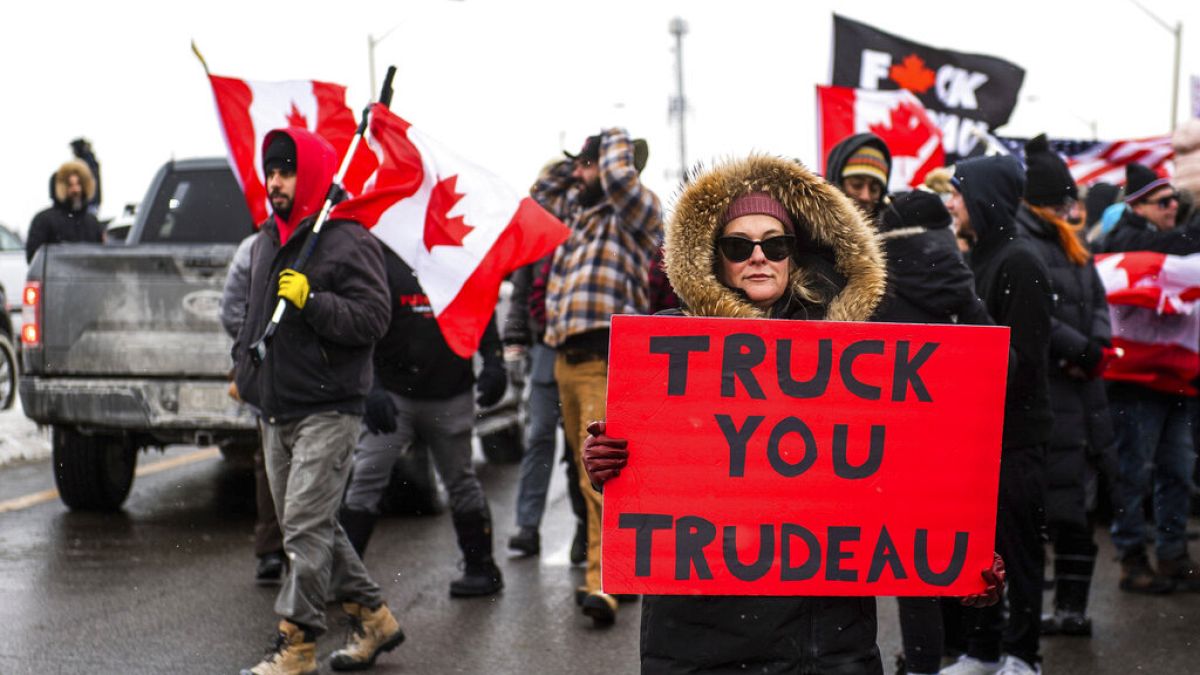 Camionistas protestam no Canadá