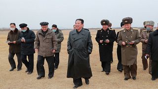 الزعيم الكوري الشمالي كيم جونج أون في مقاطعة هامجو في صورة غير مؤرخة نشرتها وكالة الأنباء المركزية الكورية يوم 28 يناير كانون الثاني 2022