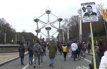 Protesta contra las restricciones de la COVID-19, 30/1/2022, Bruselas. Bélgica