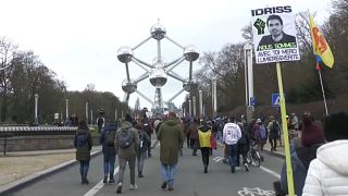 Protesta contra las restricciones de la COVID-19, 30/1/2022, Bruselas. Bélgica