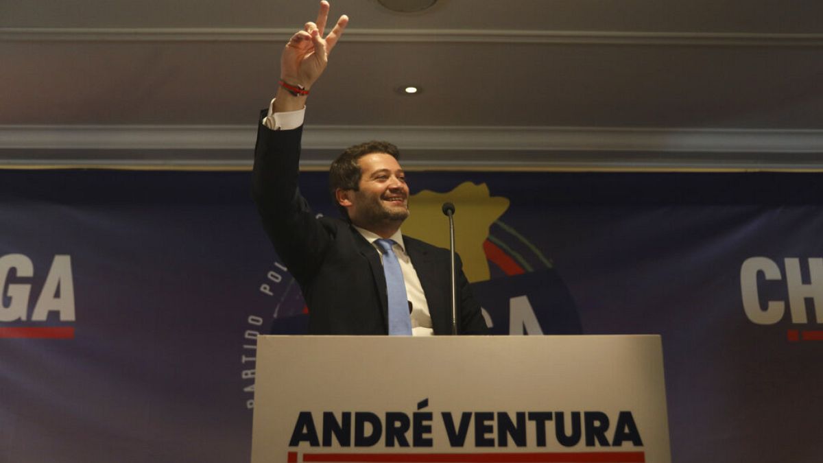 Chega-Parteichef André Ventura hatte in Lissabon Grund zur Freude