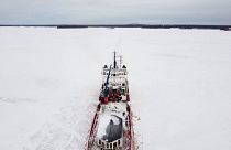 The Polar Explorer breaking the ice on the Baltic Sea