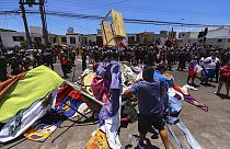 Protestors destroy Venezuelan migrants' belongings