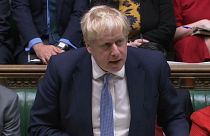 Boris Johnson durante su intervención en la Cámara de los Comunes, Londres, Reino Unido