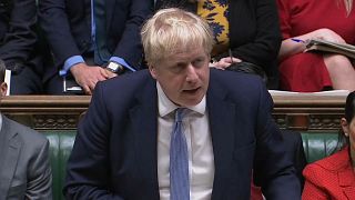 Boris Johnson durante su intervención en la Cámara de los Comunes, Londres, Reino Unido