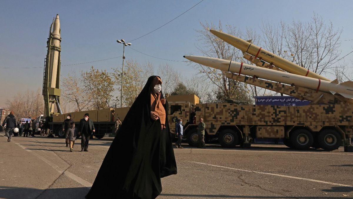 جانب من معرض القدرات الصاروخية المقام من قبل الحرس الثوري، طهران 7 يناير 2022