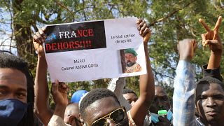 Eine anti-französische Kundgebung im malischen Bamako