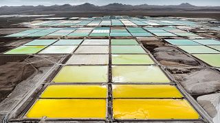 'Lithium Fields' in the Salar de Atacama salt flats in northern Chile.