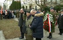 Возложение цветов к мемориалу в память об участниках операции по ликвидации Франца Кучеры в Варшаве