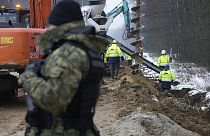 Építkezés a lengyel-belarusz határon