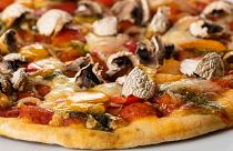 A file picture of a pizza with mushrooms