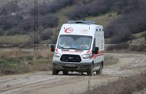 Edirne'de göçmenleri kurtarmaya giden bir ambulans