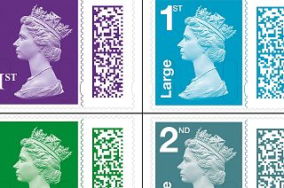 New UK postage stamps that include a QR code, that, to begin with, will allow recipients to view animated videos.
