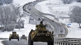 Rus askeri araçları Kırım yolunda, 18 Ocak 2022