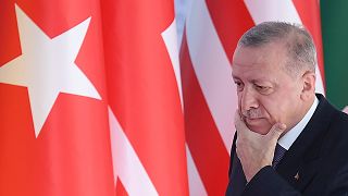 Archív fotó: Erdogan török elnök egy római nemzetközi konferencián