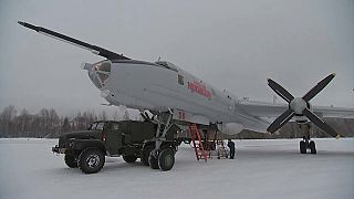 Imagen de uno de los aviones rusos cedida por el Ministerio de Defensa del país