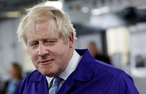 British Prime Minister Boris Johnson visits the technology centre at Hopwood Hall College, in Middleton, Greater Manchester, England, Feb. 3, 2022.