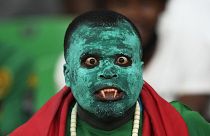 Un supporter camerounais lors de la demi-finale perdue face à l'Egypte (3 janvier 2022)