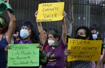 Manifestación frente al Centro de Emergencia Mujer en Lima