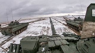 Esercizi congiunti degli eserciti russo e bielorusso. Scatto realizzato il 2 febbraio in Bielorussia e diffuso dal Ministero della difesa russo