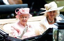 Britain's Queen Elizabeth II with Camilla, Duchess of Cornwall 