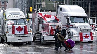 Trucker-Proteste in Ottawa in Kanada
