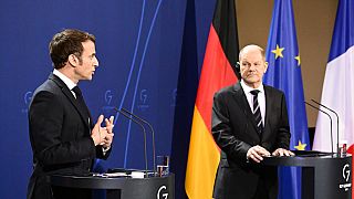 Archives : Emmanuel Macron et Olaf Scholz, le 25 janvier 2022, à Berlin