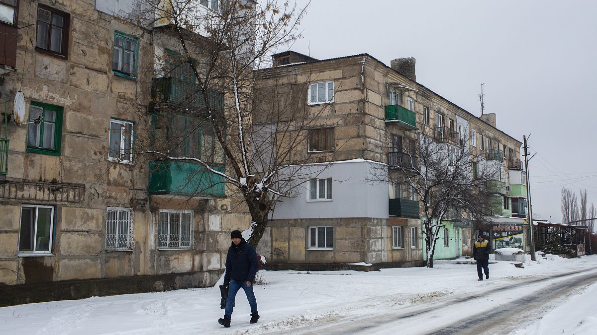 Hirske is one of many crumbling towns in Eastern Ukraine close to the frontline.
