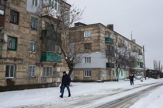 Hirske is one of many crumbling towns in Eastern Ukraine close to the frontline.