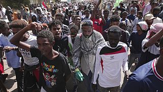سودانيون يتظاهرون ضد الإنقلاب العسكري في البلاد، الخرطوم 30 يناير 2022