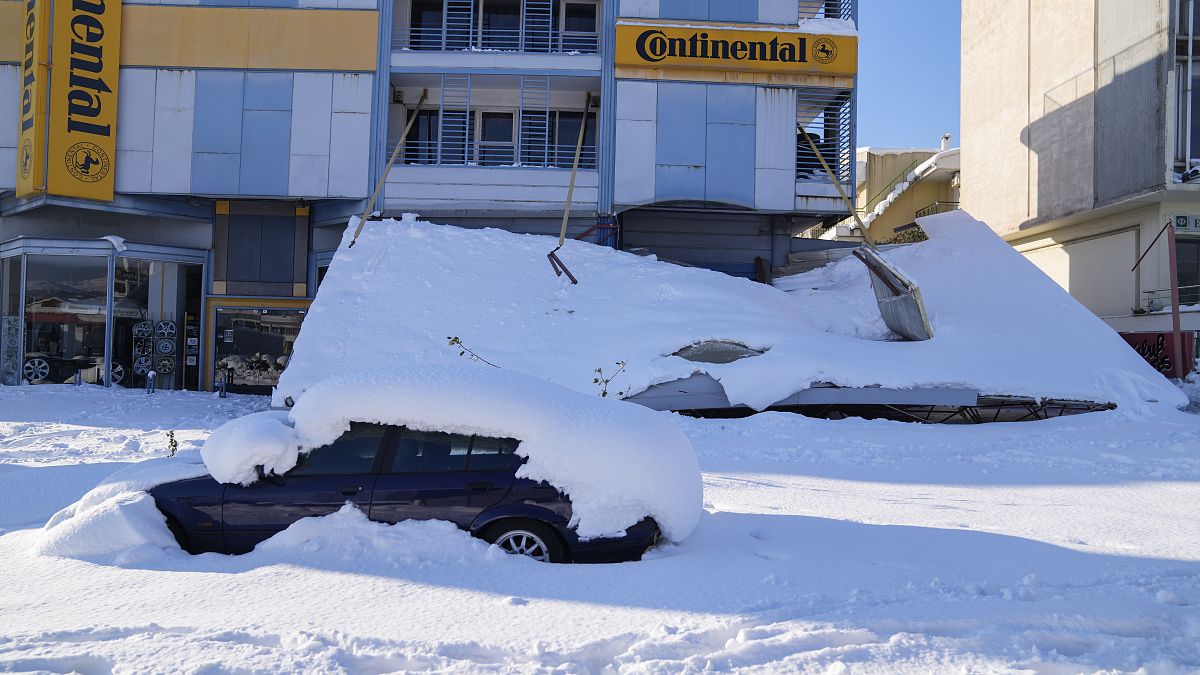 Greece's government has been criticised for its response to last month's heavy snowstorm.